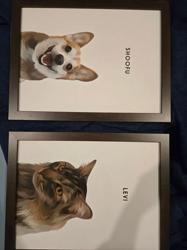 Love our pet portraits! Our dog is elderly and we probably only have a year or so left with him so this was a great way to have something to commemorate him in our home ❤️
